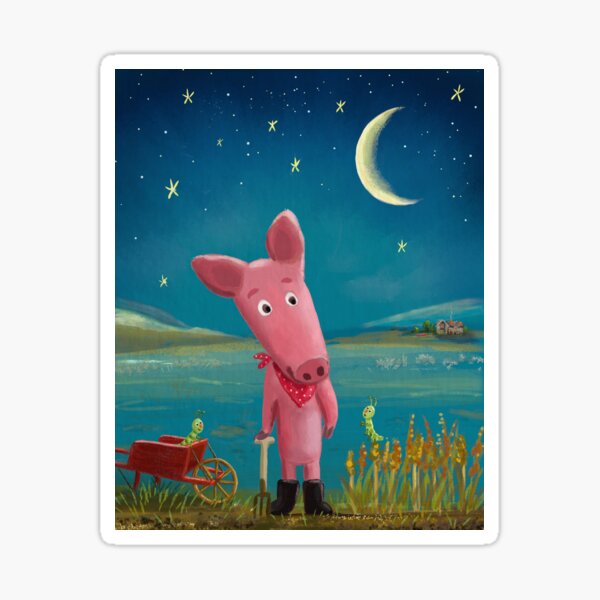 farmer pig Sticker
