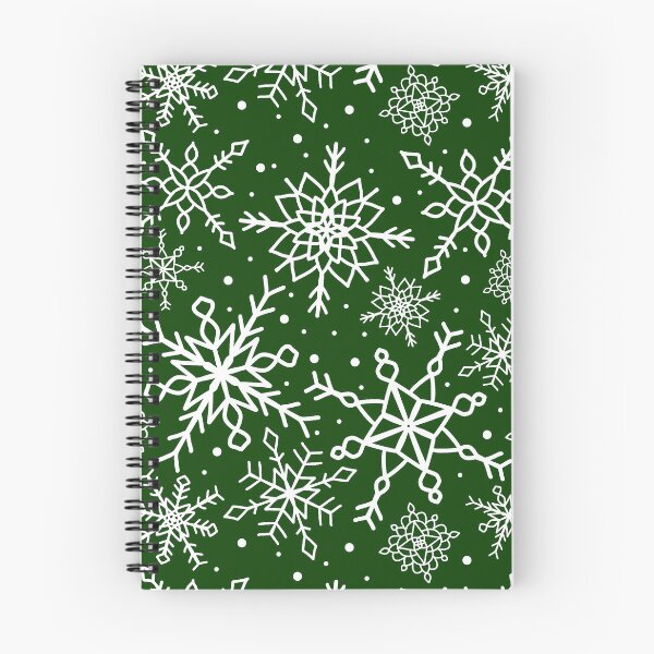 Item preview, Forest Green Snowflake Pattern designed and sold by seasprayart.