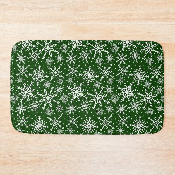 Item preview, Forest Green Snowflake Pattern designed and sold by seasprayart.