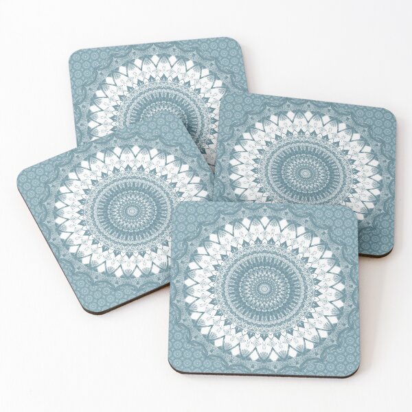 Item preview, Boho Blue Mandala designed and sold by Kelly Dietrich Mandala & Fractal Art.
