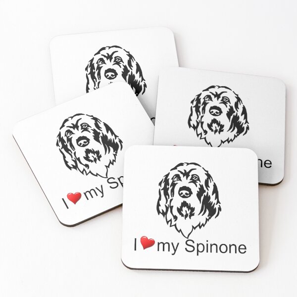 Item preview, Spinone head-I-Love-with heart designed and sold by spinone-shop-ch.