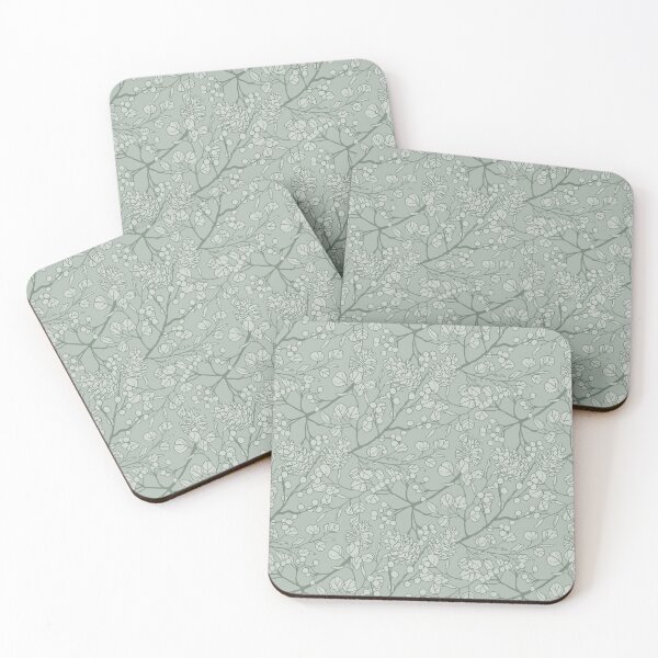 Item preview, Light Sage Winter Leaves designed and sold by Carolina Diaz.