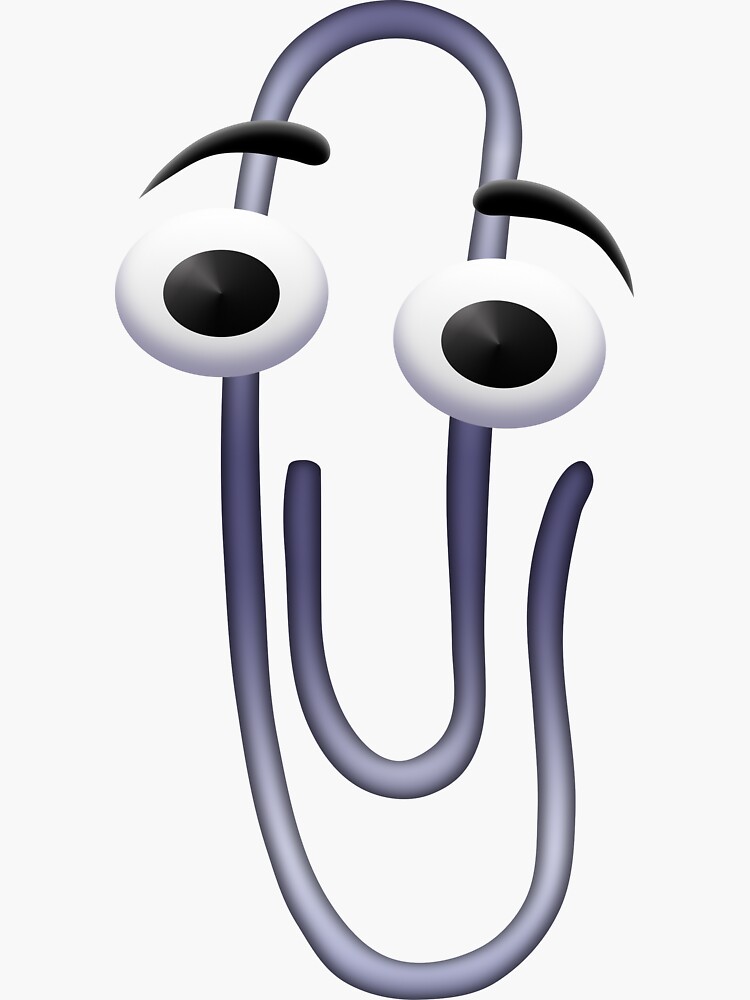 "Clippy Assistant" Sticker for Sale by aribluestein Redbubble