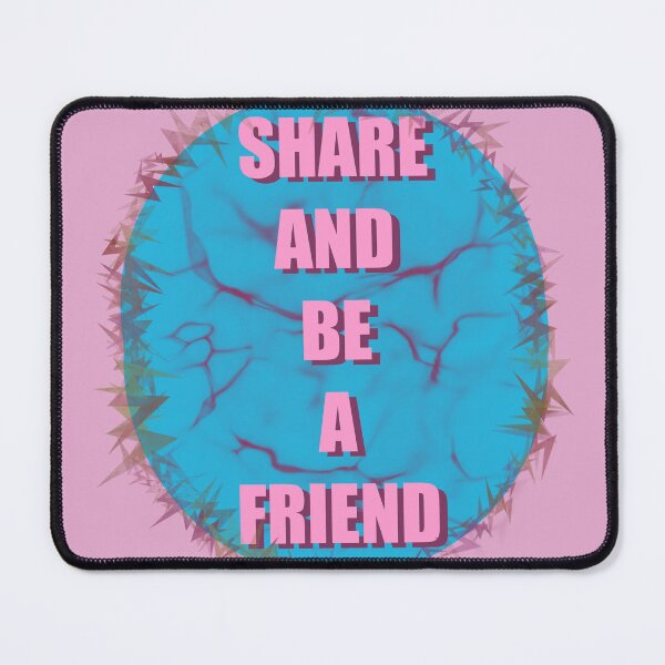 Item preview, Share and Be a Friend Pink Badge with Lightening Bolt Highlights - Club designed and sold by jolabrese.