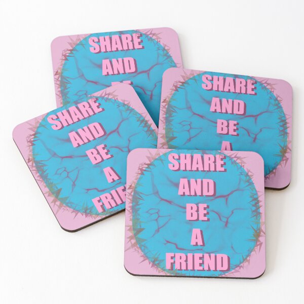 Item preview, Share and Be a Friend Pink Badge with Lightening Bolt Highlights - Club designed and sold by jolabrese.