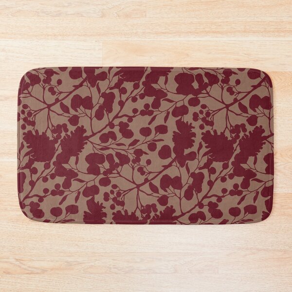 Item preview, Red Silhouetted Winter Leaves designed and sold by Carolina Diaz.