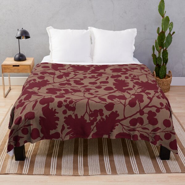 Item preview, Red Silhouetted Winter Leaves designed and sold by Carolina Diaz.