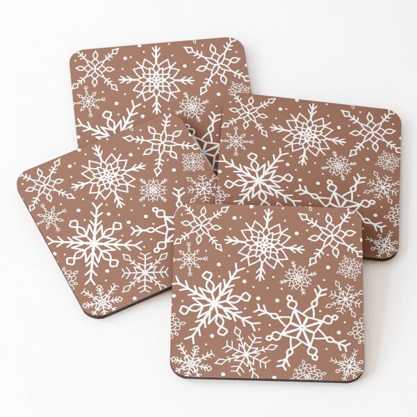 Item preview, Cinnamon Brown Snowflake Pattern designed and sold by seasprayart.