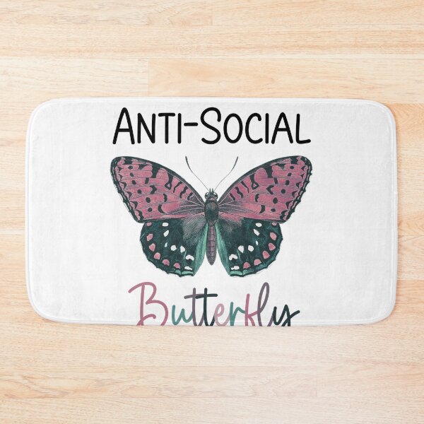 Item preview, Vintage Mauve Anti-Social Butterfly designed and sold by HappyLifeCreate.