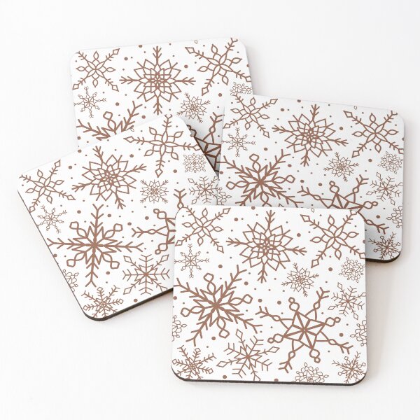 Item preview, Cinnamon Brown Snowflake Pattern Version 2 designed and sold by seasprayart.