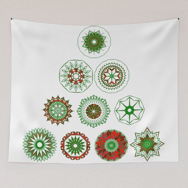Item preview, Festive small tree set unique design W4.1 designed and sold by fishpressink.