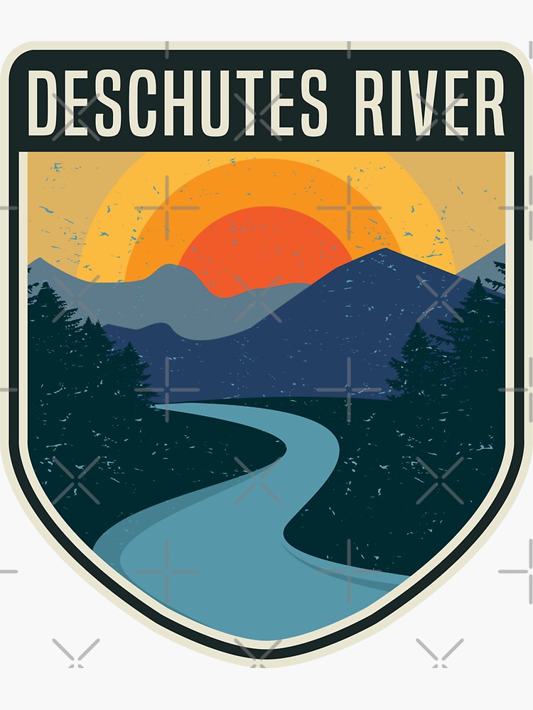 Imagen 3 de 3, Pegatina con la obra Río Deschutes, diseñada y vendida por studio838.