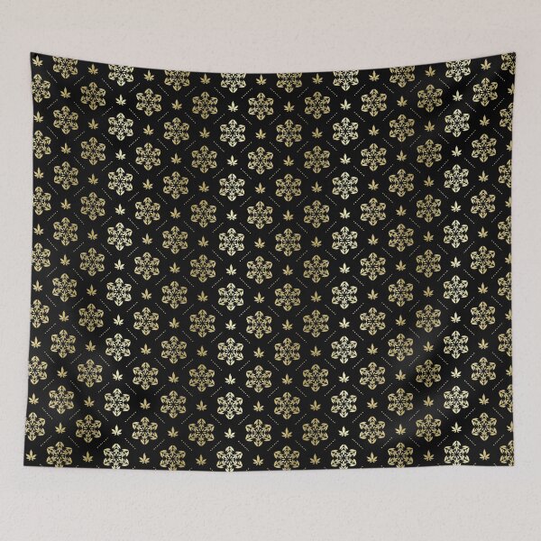 Item preview, Snowflakes with weed pattern designed and sold by sashica.