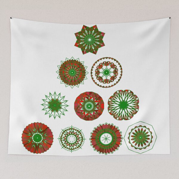 Item preview, Festive small tree set unique design W4.2 designed and sold by fishpressink.