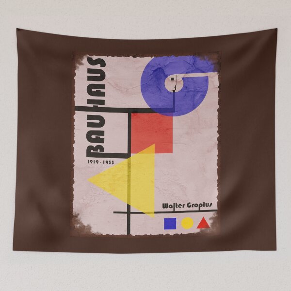 Item preview, Vintage Worn Out Bauhaus Minimalist Artwork Geometric Composition B original design designed and sold by paragonDesign28.