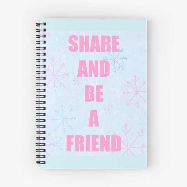 Item preview, Share and Be a Friend Pink Text on Snowflake Pattern Background - Club designed and sold by jolabrese.