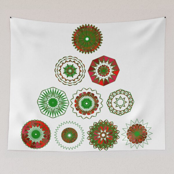 Item preview, Festive small tree set unique design W4.3 designed and sold by fishpressink.