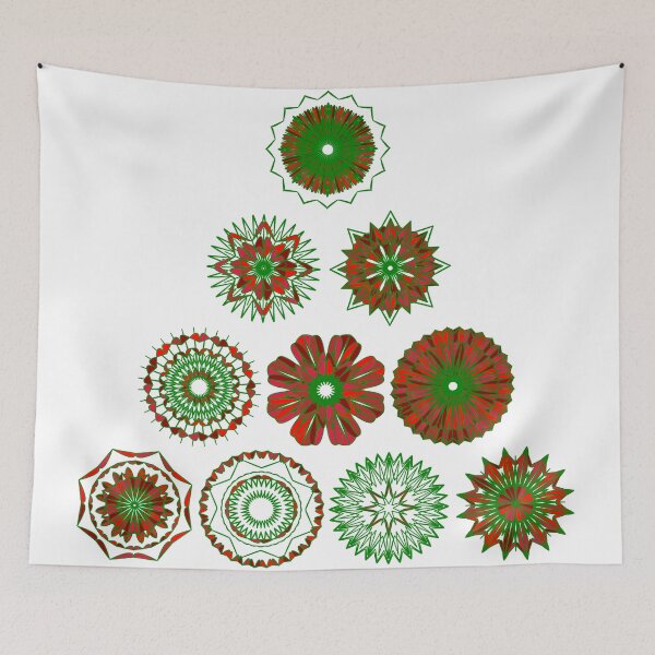 Item preview, Festive small tree set unique design W4.4 designed and sold by fishpressink.