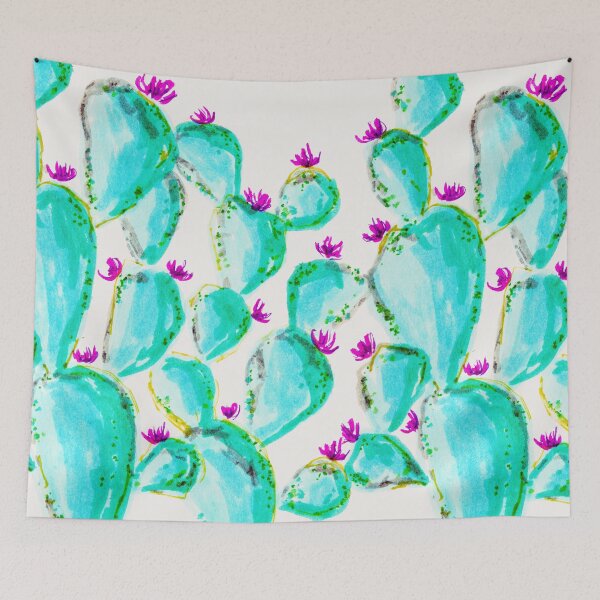 Item preview, Cactus in turquoise designed and sold by RanitasArt.
