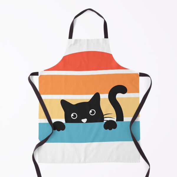 Item preview, Cat Cat Retro Classic Vintage Sunset Rainbow designed and sold by luckymooninc.