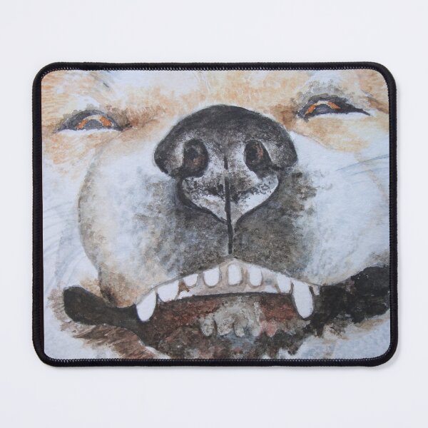 Item preview, cute akita smiling funny dog portrait art designed and sold by pollywolly.