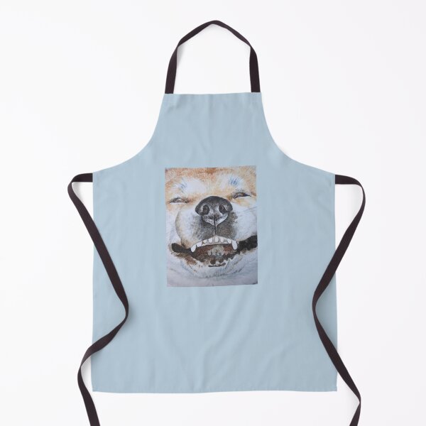 Item preview, cute akita smiling funny dog portrait art designed and sold by pollywolly.