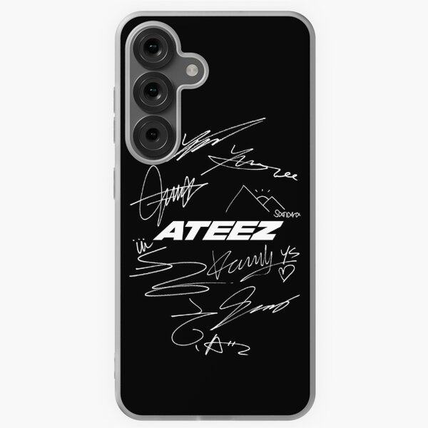 Item preview, ATEEZ - Logo + autographs (black) designed and sold by Joya Hatim.