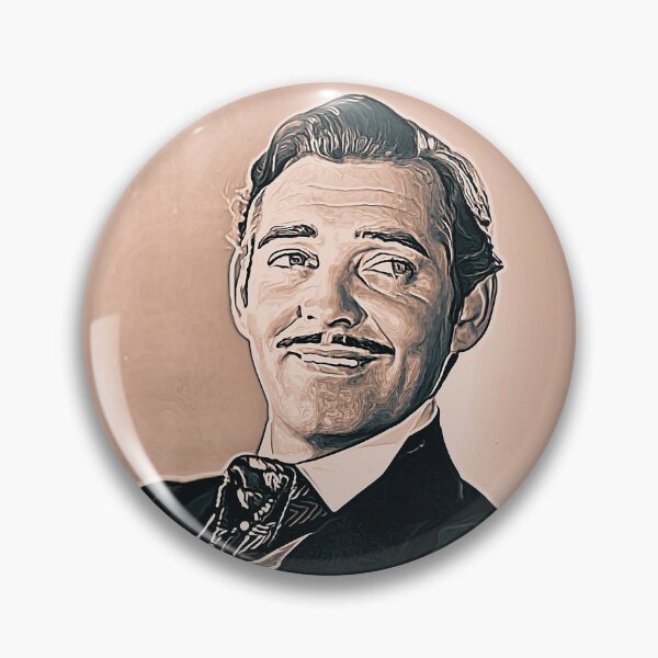 Item preview, Clark Gable Art - vintage painting - D57 designed and sold by DecoVintage.