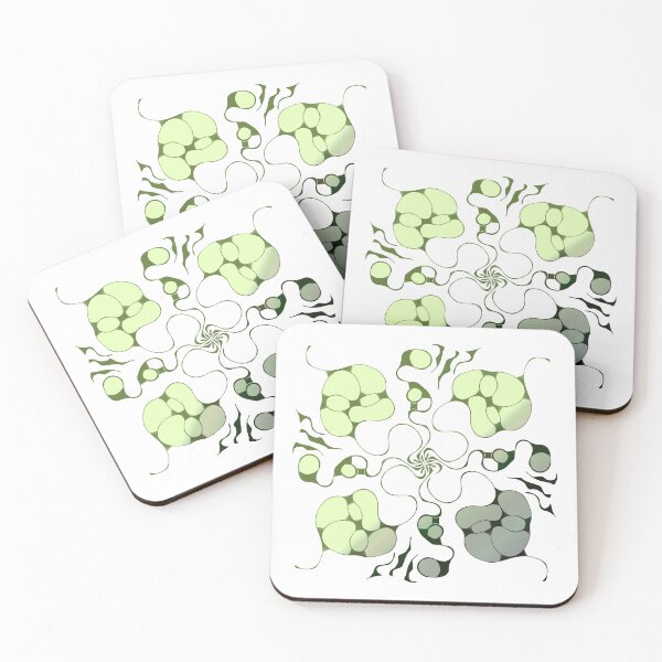 Item preview, Green abstract digital art - white background  designed and sold by AlinaSCorner.