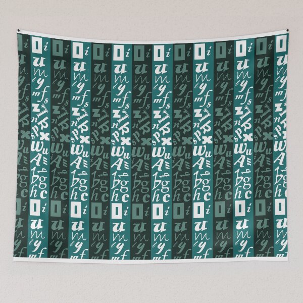 Item preview, Abstract Green and White Letter Pattern designed and sold by RepublicOfFire.