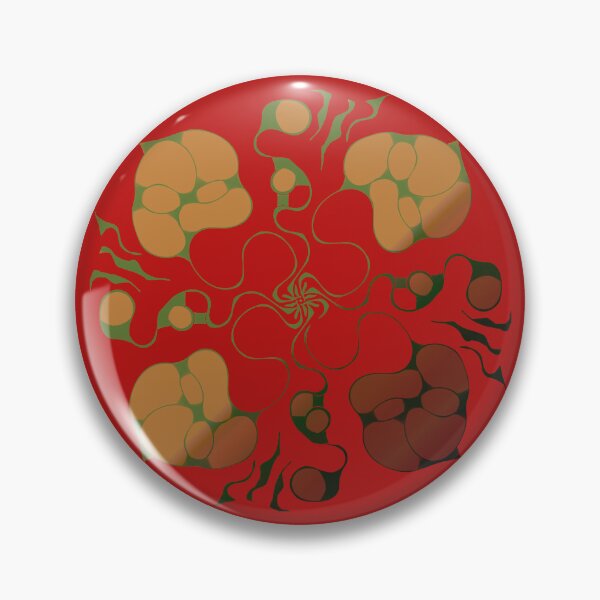 Item preview, Green abstract digital art - Christmas vibe, red background  designed and sold by AlinaSCorner.
