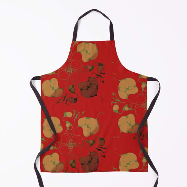 Item preview, Green abstract digital art - Christmas vibe, red background  designed and sold by AlinaSCorner.