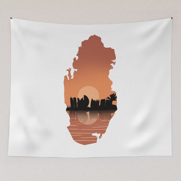 Item preview, Qatar map and landscape designed and sold by landscapeworlds.