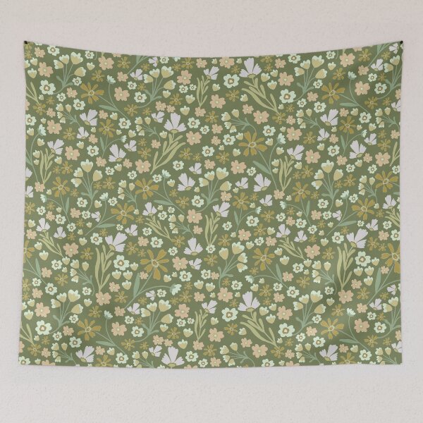 Item preview, Folk Floral - Green designed and sold by KBurnsArt.