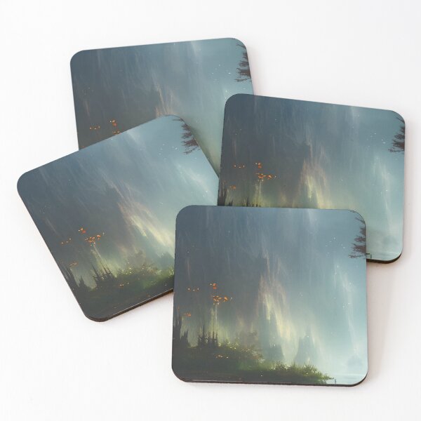 Item preview, Green magic fantasy world with mountains designed and sold by banzay89.