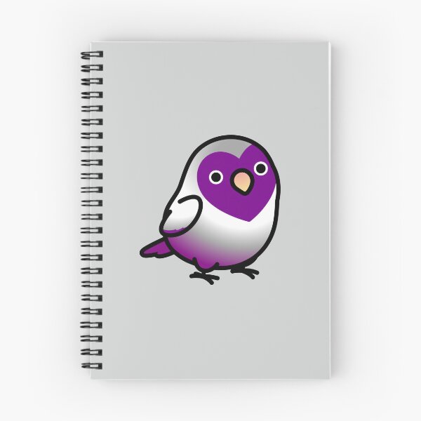 Item preview, Chubby Grey-Ace Grey-Asexual LGBT+ Pride Lovebird designed and sold by birdhism.