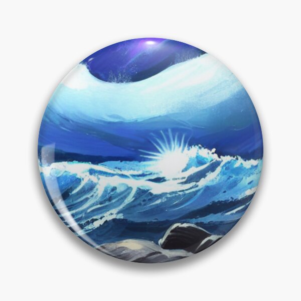 Item preview, Ocean Waves Moonlight Painting Series - Painting 13 -Throw Pillows and Prints.  designed and sold by ScatterHub.