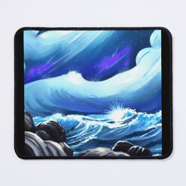 Item preview, Ocean Waves Moonlight Painting Series - Painting 13 -Throw Pillows and Prints.  designed and sold by ScatterHub.