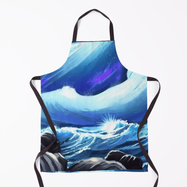 Item preview, Ocean Waves Moonlight Painting Series - Painting 13 -Throw Pillows and Prints. designed and sold by ScatterHub.