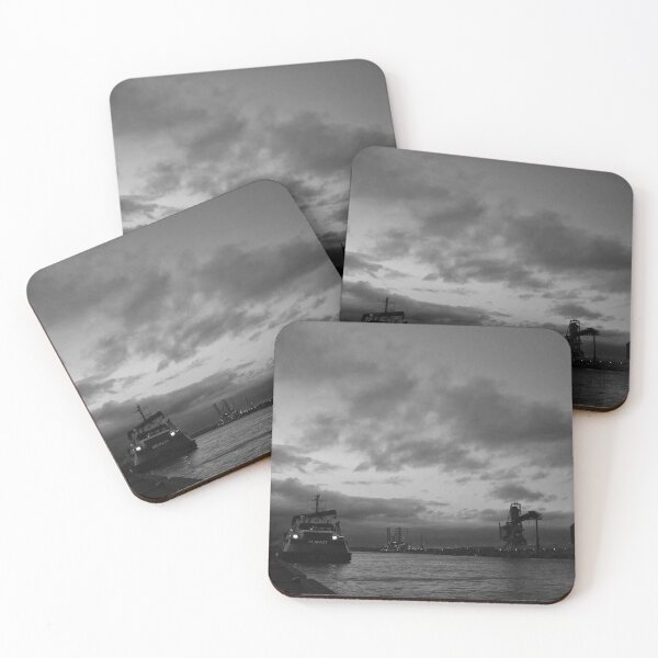 Item preview, Sunset on the River Blyth - Monochrome designed and sold by Violaman.