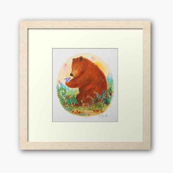 bear and bunny Framed Art Print