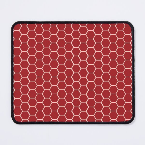 Item preview, Geometric Light Pink on Red Hexagon Pattern designed and sold by serenesights.