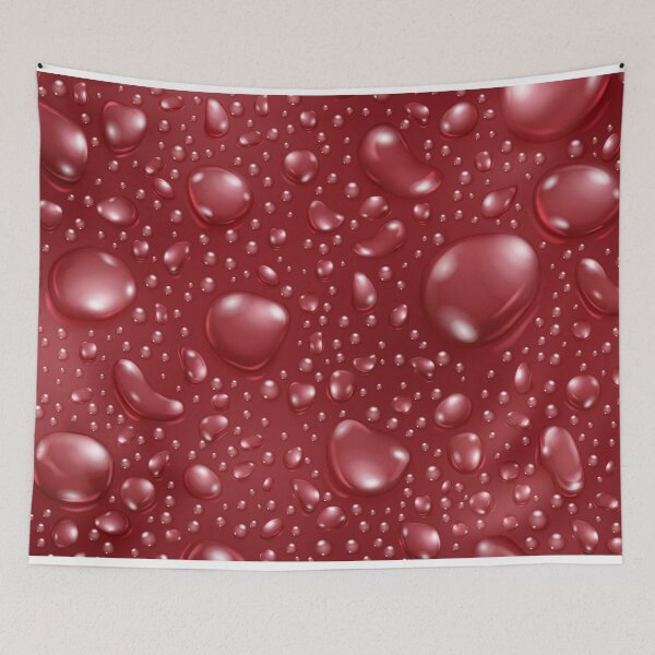 Item preview, Abstract Red Water Drops Pattern designed and sold by RepublicOfFire.