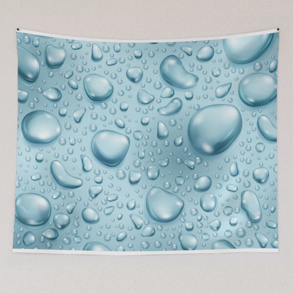 Item preview, Abstract Metallic Blue Water Drops Pattern designed and sold by RepublicOfFire.