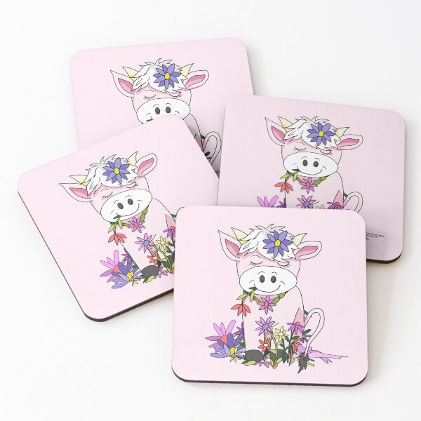 Item preview, cartoon cow with flowers designed and sold by BeingNow.