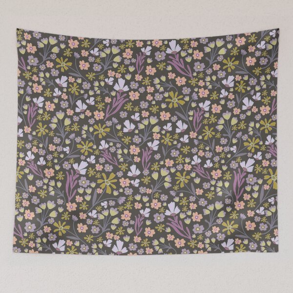 Item preview, Folk Floral - Pink Olive Brown designed and sold by KBurnsArt.