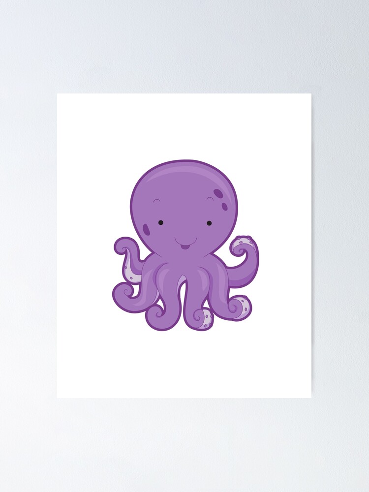 Cute Octopus Poster For Sale By Alieldeli1995 Redbubble 5860