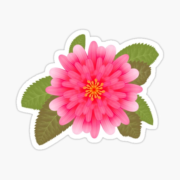 Mil pétalos rosa Pegatina