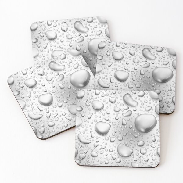 Item preview, Abstract Silver Water Drops Pattern designed and sold by RepublicOfFire.