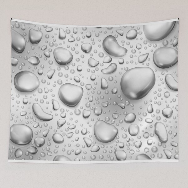 Item preview, Abstract Silver Water Drops Pattern designed and sold by RepublicOfFire.